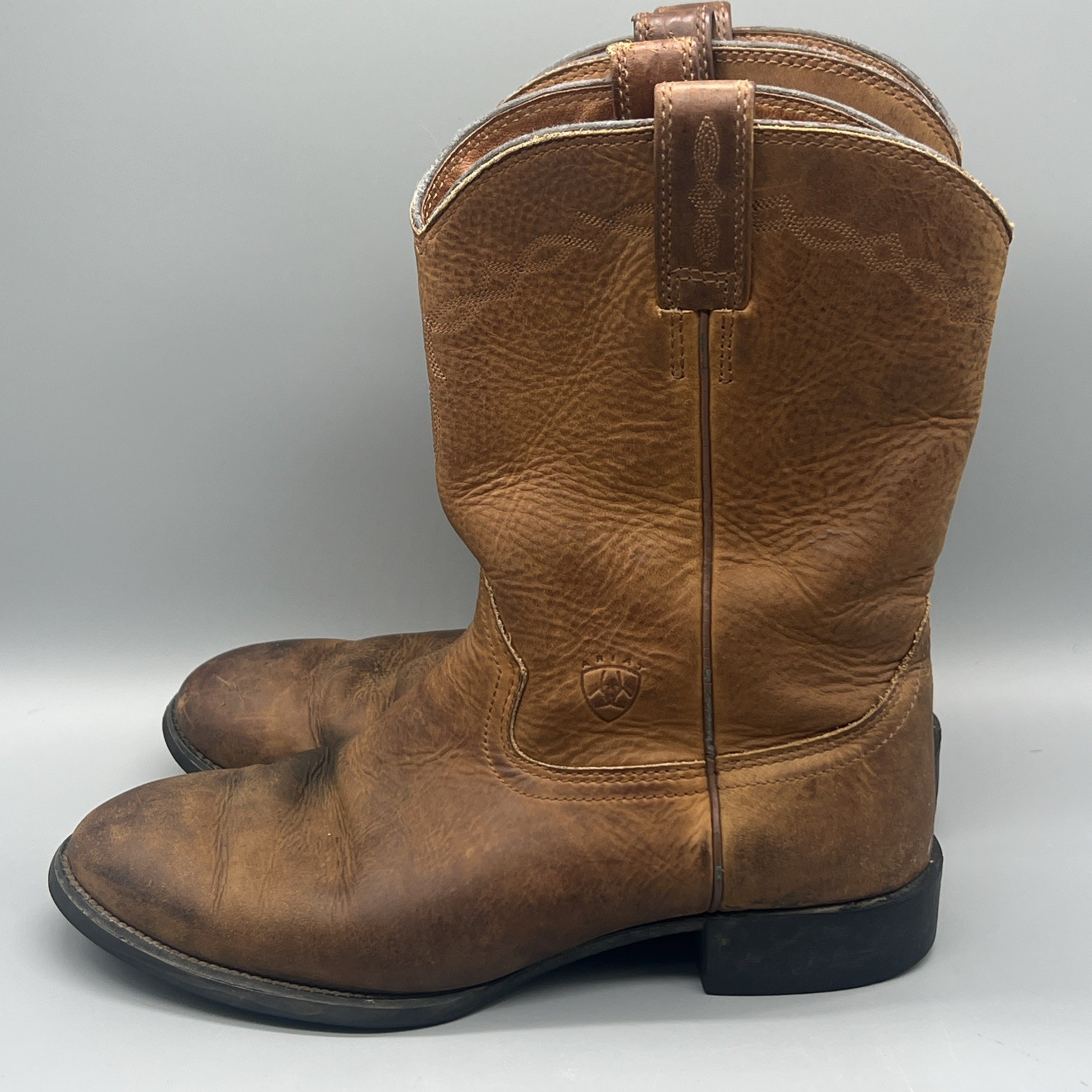 Ariat Heritage Cowboy Boots Western Brown Leather 34725 Mens Size 9.5 EE