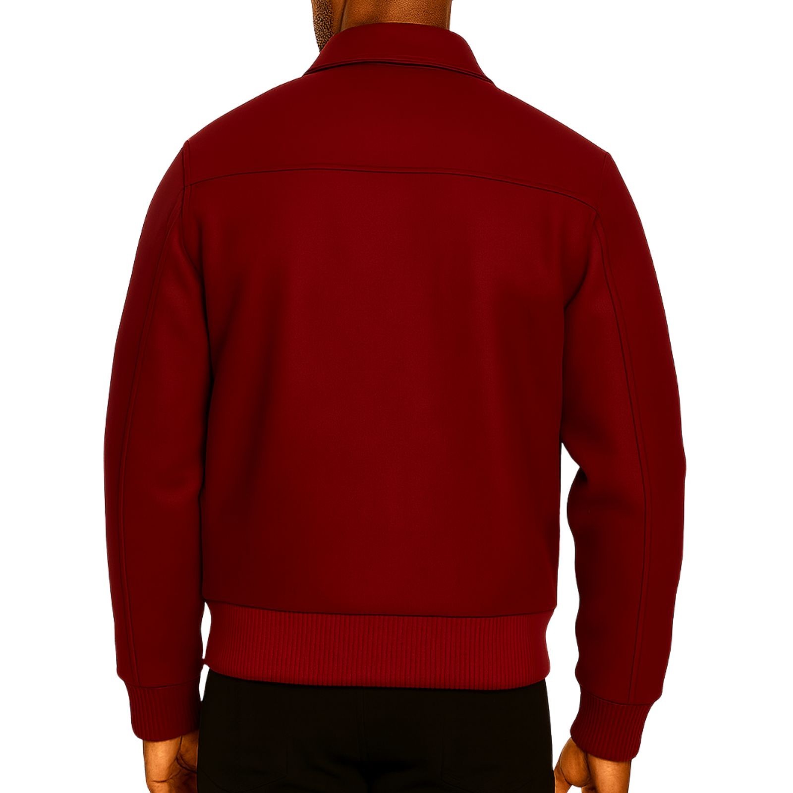 Men’s Letterman Premium Wool Custom Bomber Varsity Jacket Snap Button Outer Coat