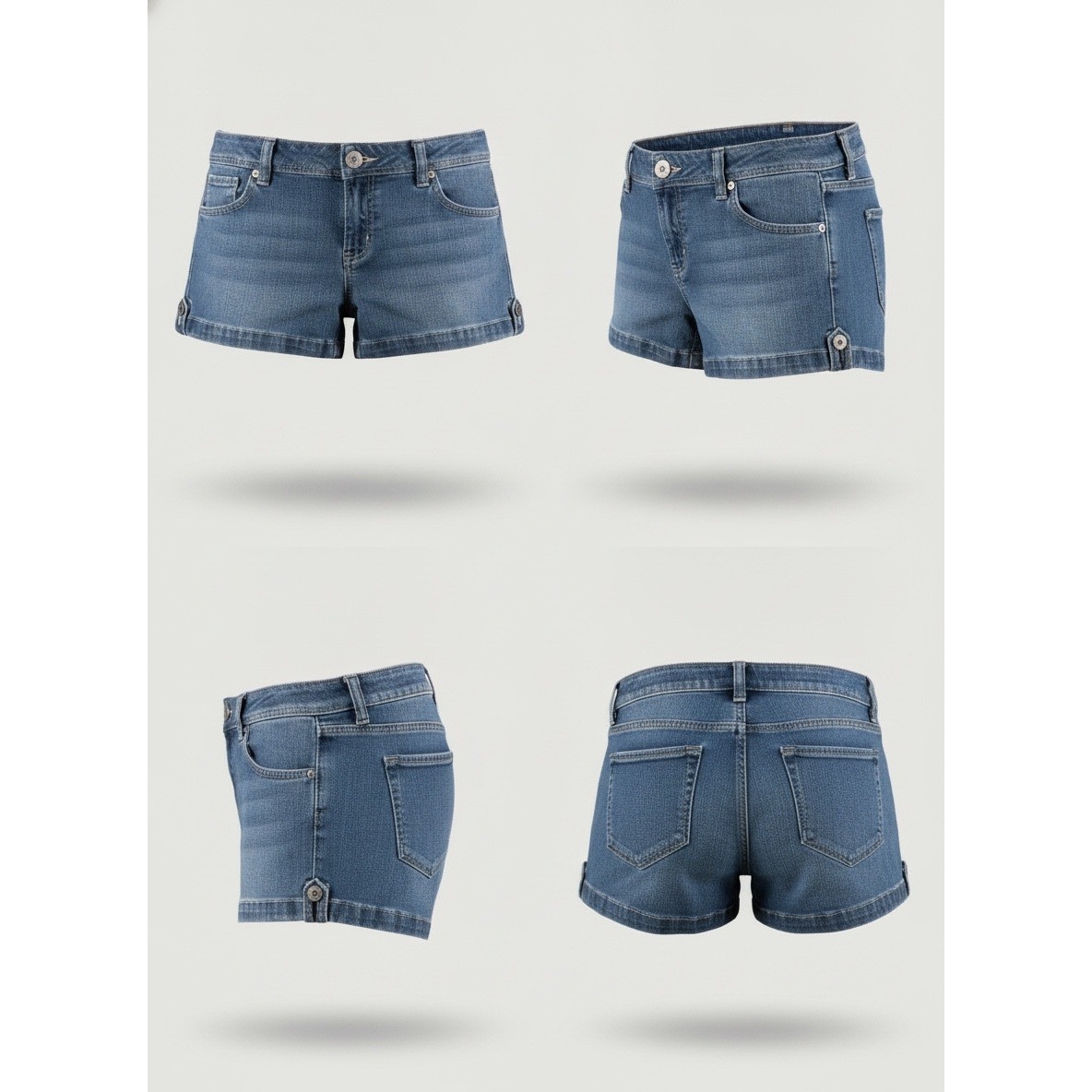 Guess Jeans Womens Medium Wash Denim Cuffed Shorts Size 34 Q21A0200000