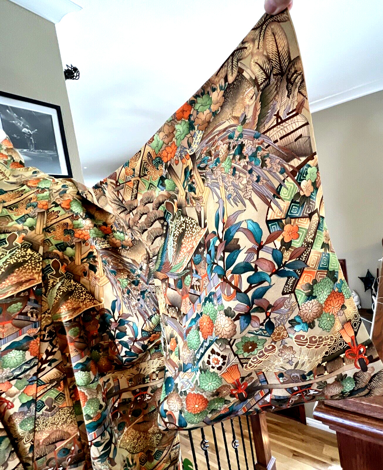 VTG ASIAN KIMONO OneofaKind Handmade Boho Free Hippie People VACAY Yoga FESTIVAL