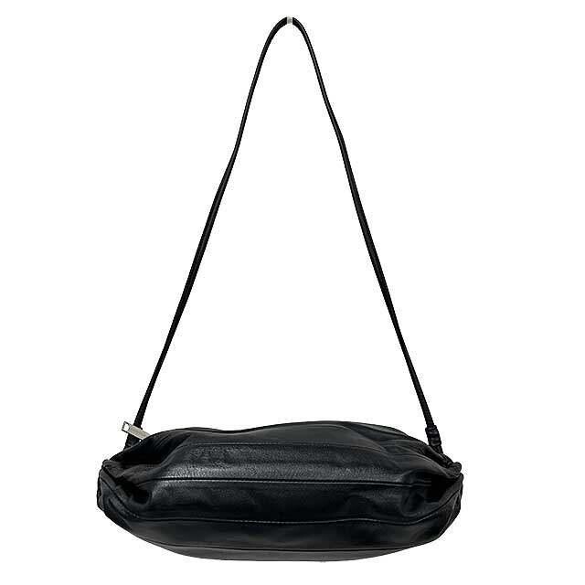 Marimekko KARLA Black Leather Shoulder Bag Crossbody Women 12.6in 18cm