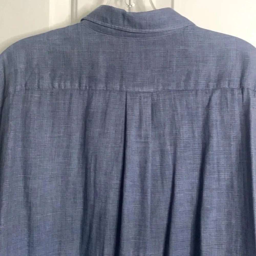 NWOT mens VINCE blue lightweight cotton shirt size XL
