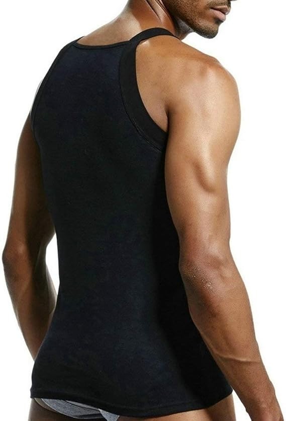 Zhiweikm Men’s G-Unit Style Square Cut Tank Tops Cotton Comfort Stretch Vest, XL