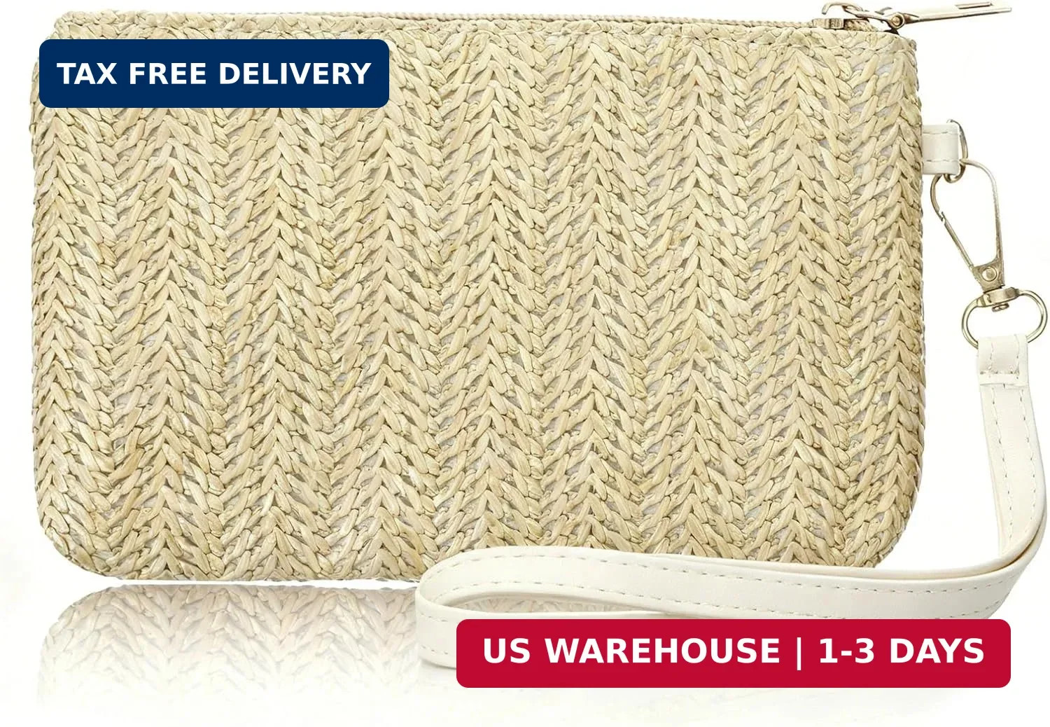 Straw Purse for Women, Woven Summer Beach Bag with Handle, Straw Handbag Bohemia