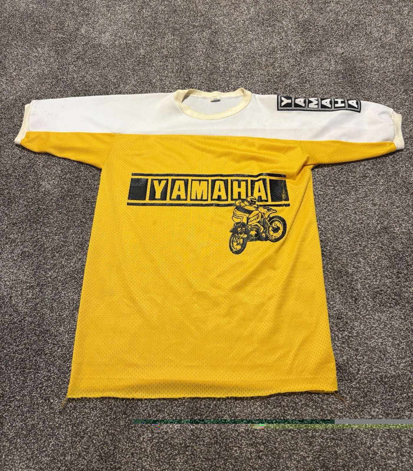 70’s YAMAHA MOTOCROSS MESH T-SHIRT Made in USA Size M ( See Pics )