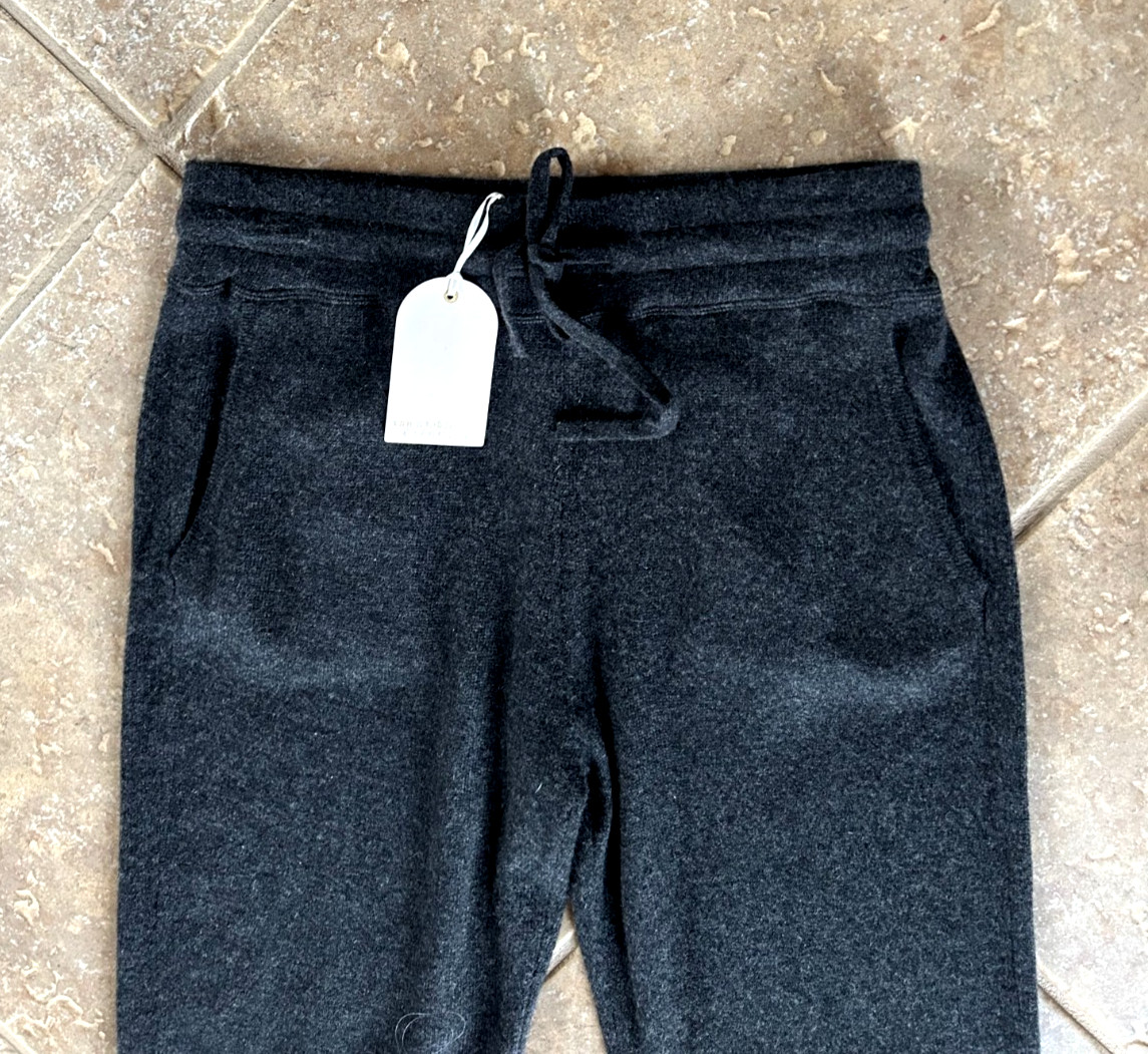 Van Winkle & Co Cashmere Drawstring Tie Lounge Pants Sz M Charcoal $138 NWT