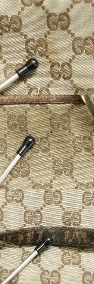 gucci GG canvas tote bag beige leather hardware commuting
