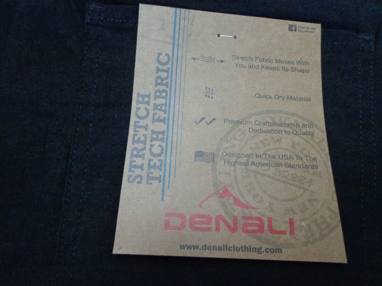 DENALI Black Tech Fabric Stretch Pants NWT 34/32 MSRP $54