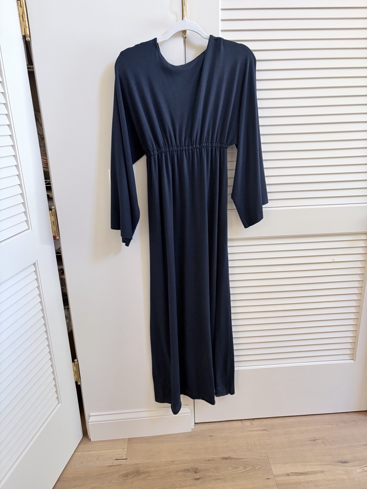 Classic Navy Knit Jersey Dress For All Occasions. Easy care.