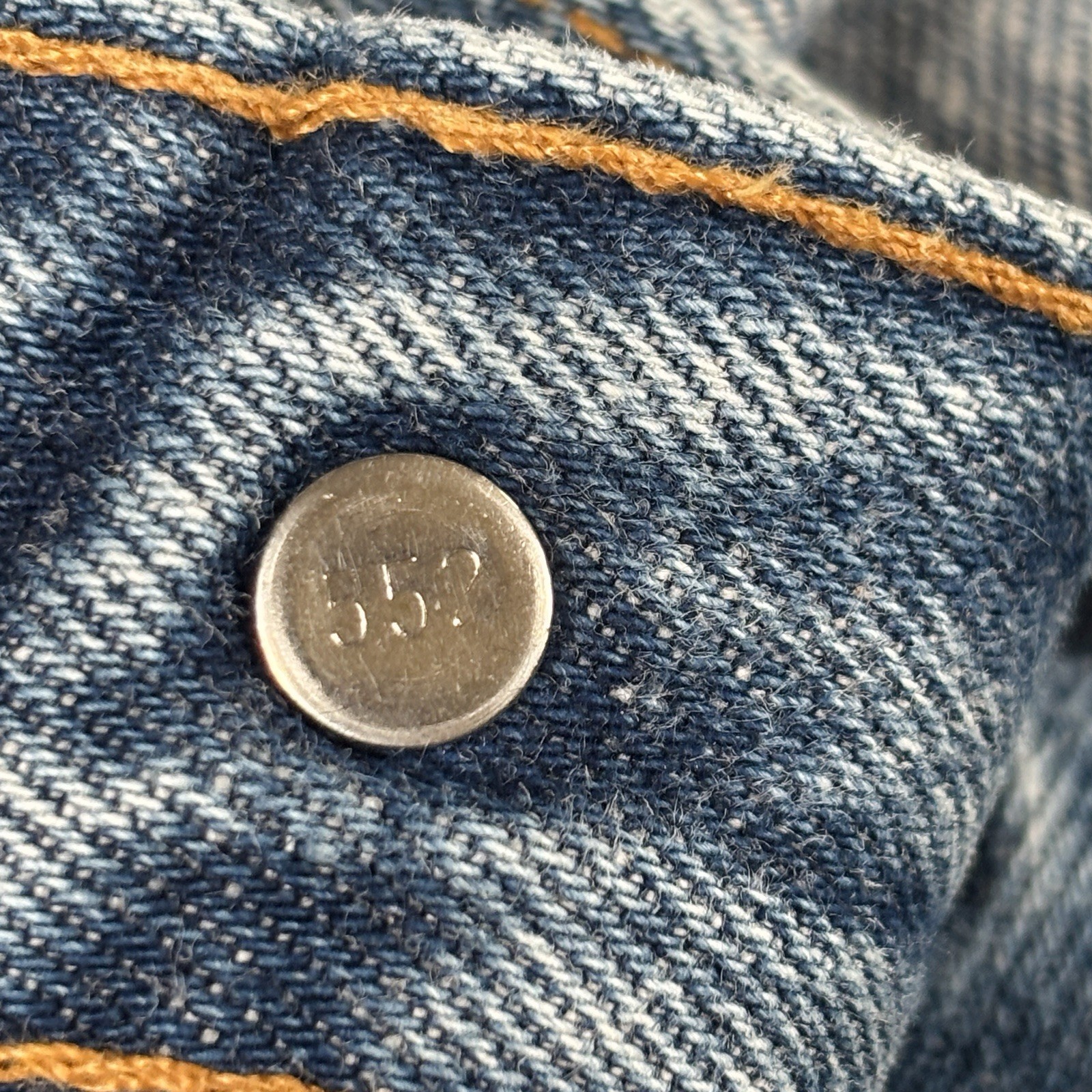 Vintage Levis 501XX USA Made Button Fly Mid Rise Cotton Jeans 36×34 ACTUAL 32×30