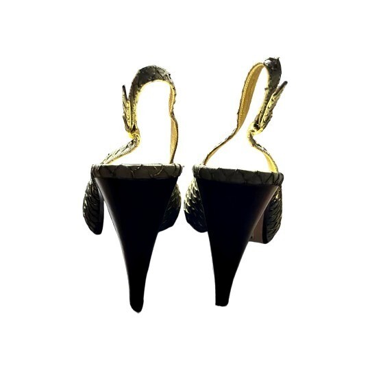 Jessica Bennett Brown Carp Pattern Pumps