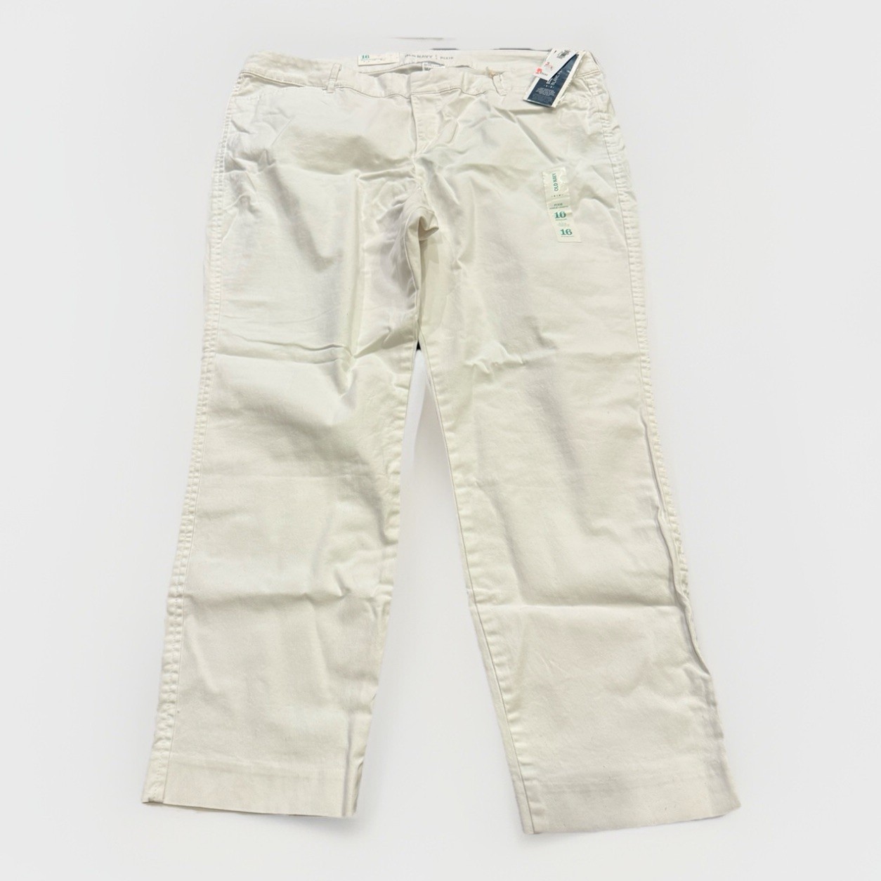 Old Navy Womens White Pixie Chino Ankle Length Regular Pants Size 16 NWT NEW