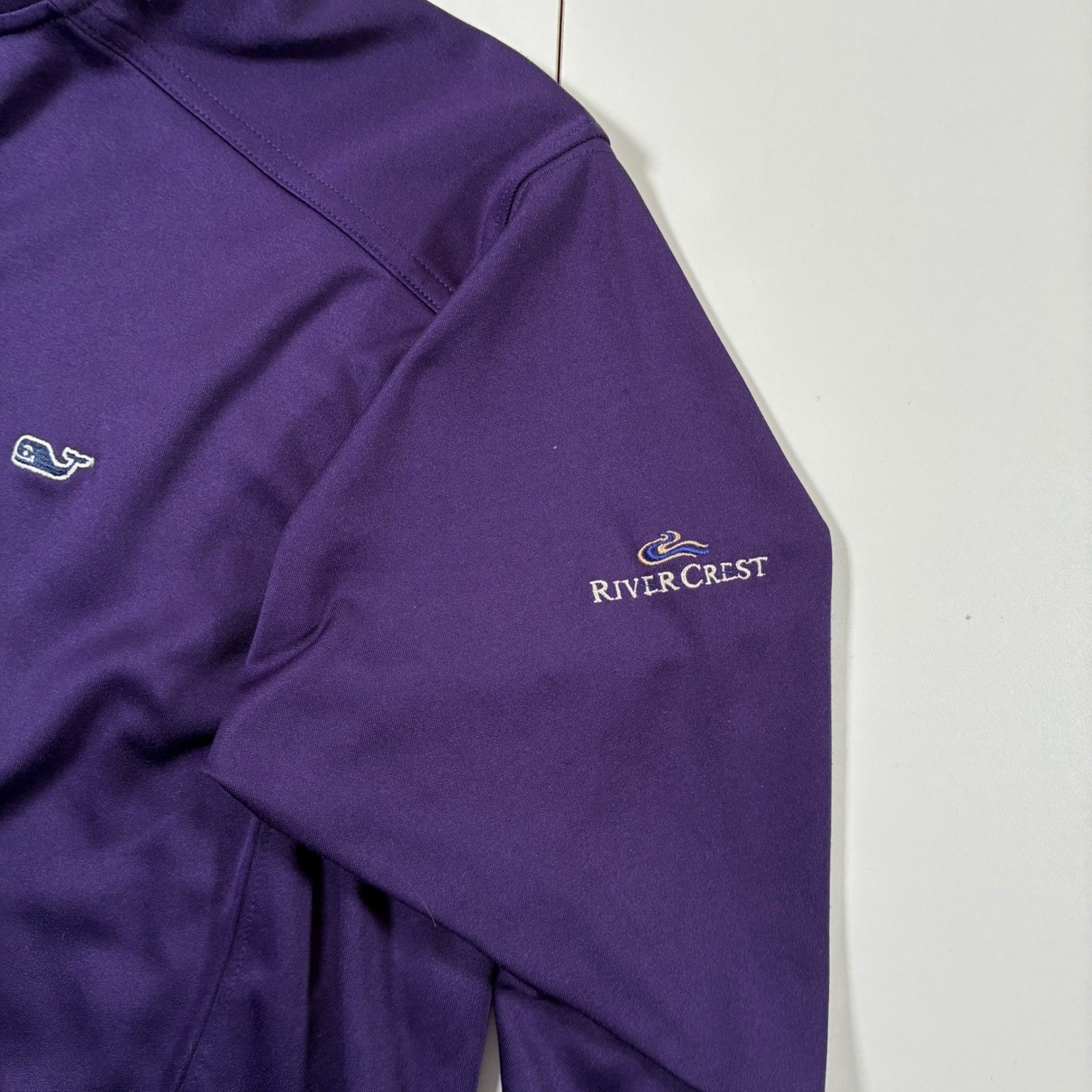 Vineyard Vines Quarter Zip Pullover Small Purple River Crest Golf Performance