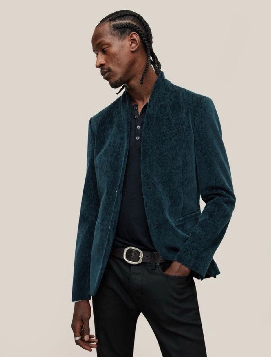 $1298 Brand New John Varvatos Collection Luna Velvet Blazer Jacket EU58X US48X