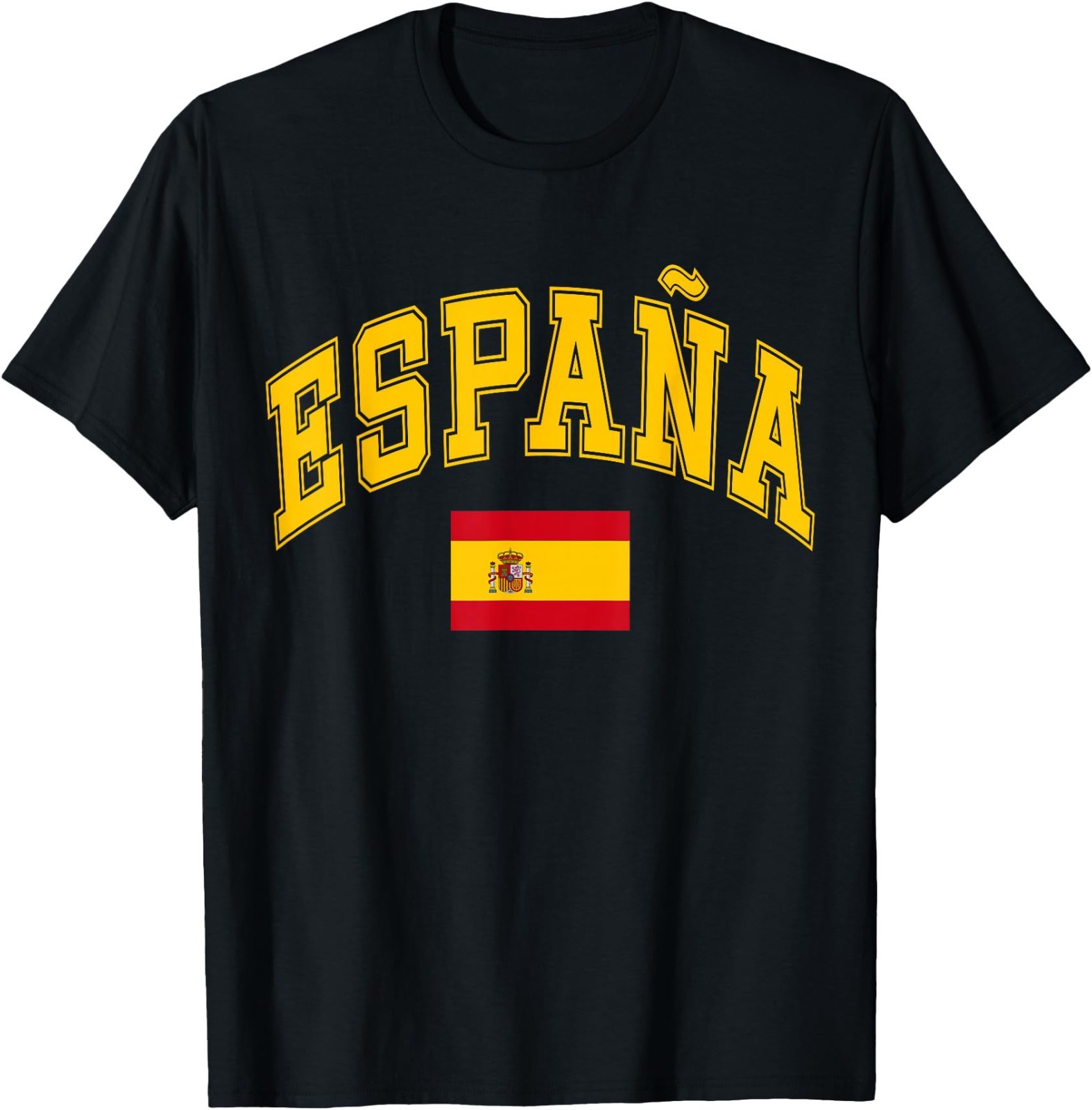 Spain Spanish Flag Espana Football Soccer Kid Adult Coton T-Shirt, Gildan Tee