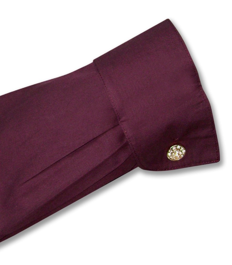 Biagio Mens 100% COTTON Solid BURGUNDY Color Dress Shirt sz 17 36/37