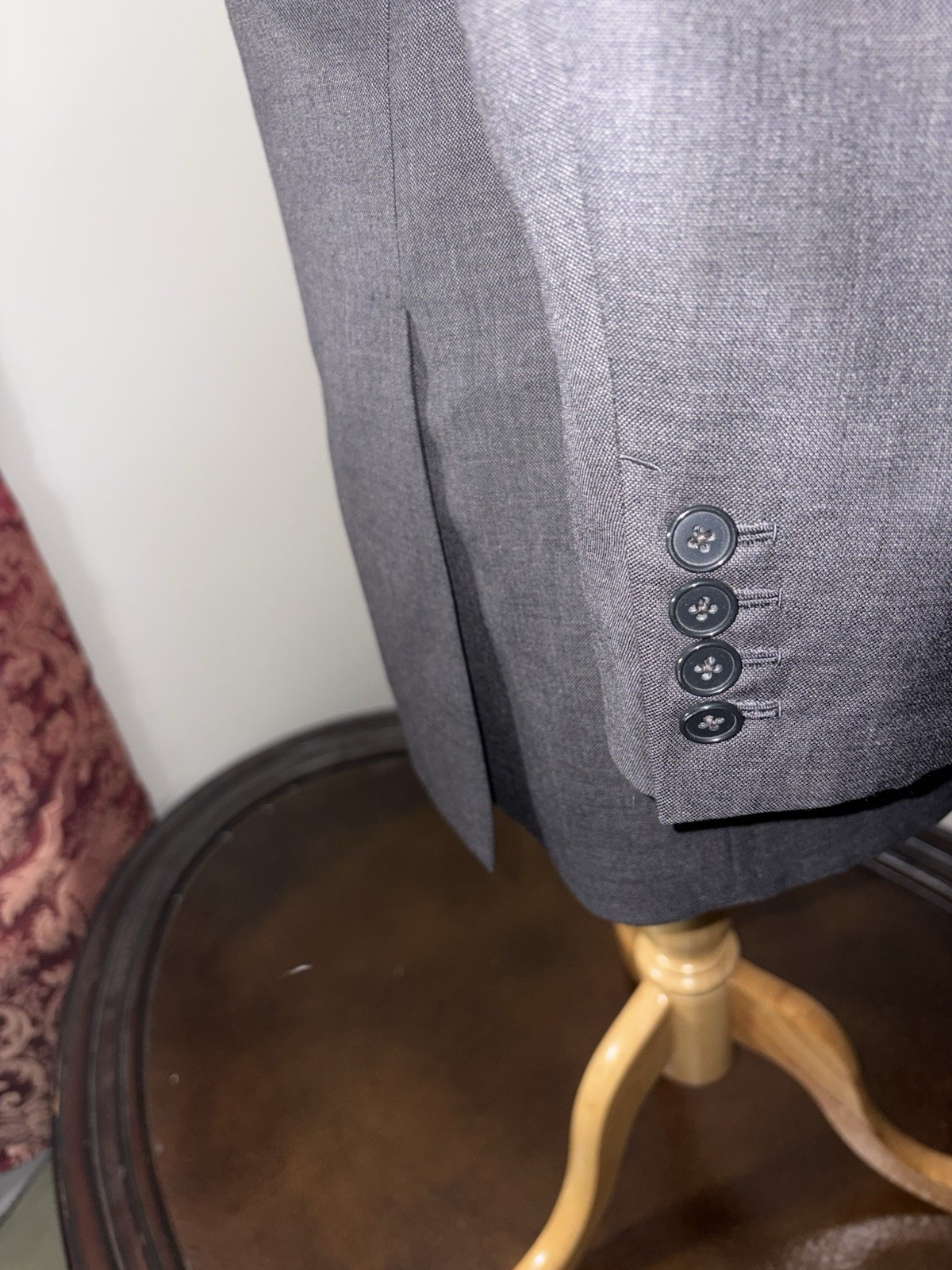 Paul Stuart CUSTOM Gray 2/3 Roll Suit 40R Wool Made In USA