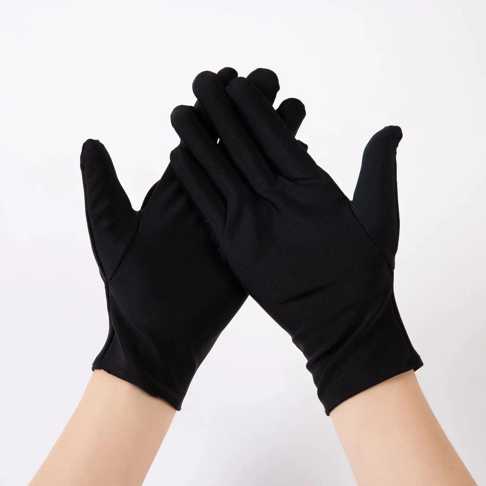 1 Pair FashionGloves Men Black Etiquette Stretch Gloves Bike Motorcycle Thin Pur