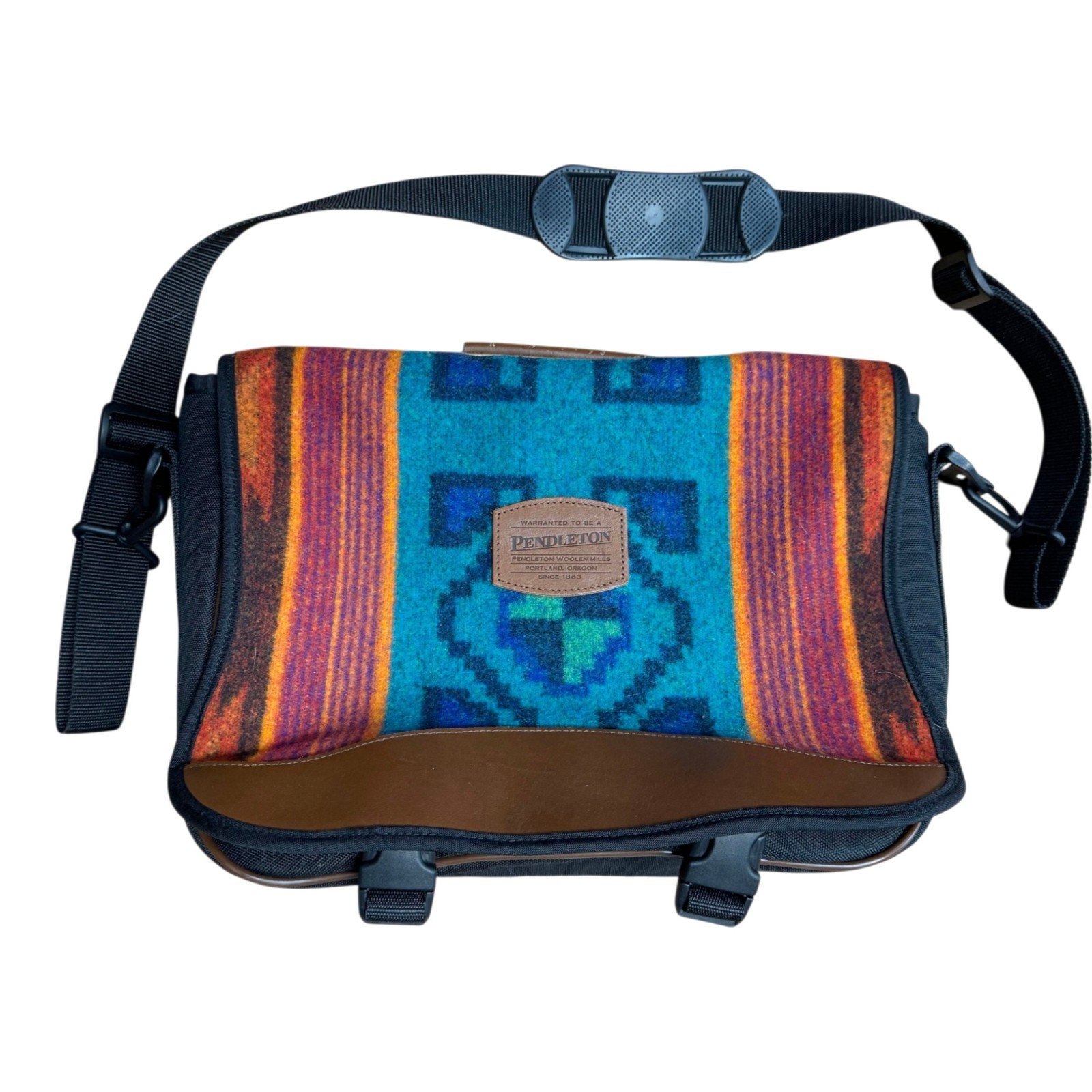 Pendleton Wool Messenger Bag, Portfolio Case, Tartan Travel Clock Lot USA