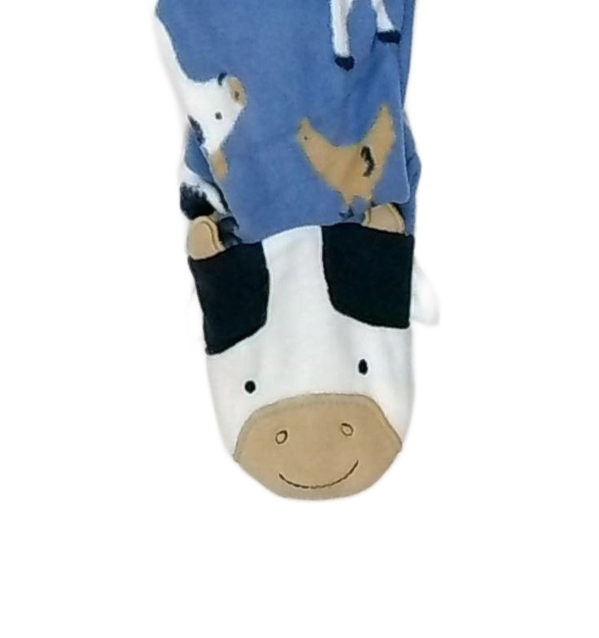 Carter’s Toddler Boy’s Cow Animal Print Blue Fleece Footed Pajama Sleeper