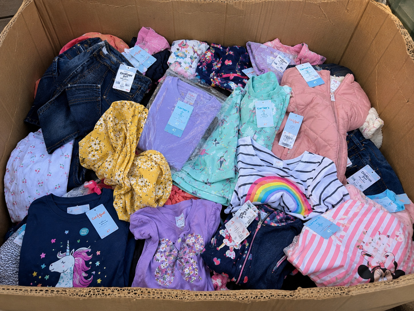 50 Pcs Childrens Clothing Lot Target Amazon Mixed Brands Boys Girls Bundle NWT