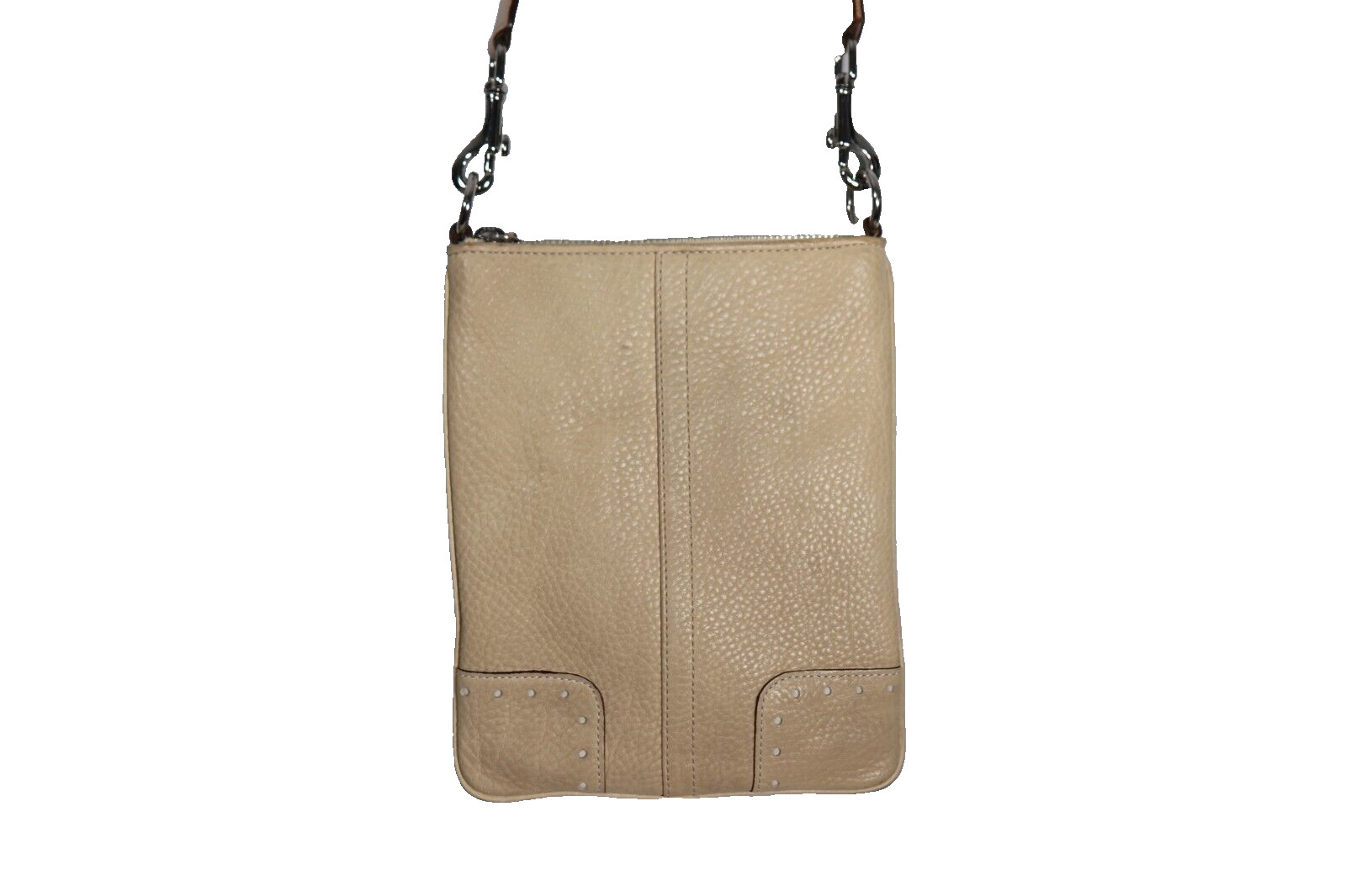 Coach Factory Women’s Small Ivory 9760 Swing Pack Purse Pebbled Cross Body Bag