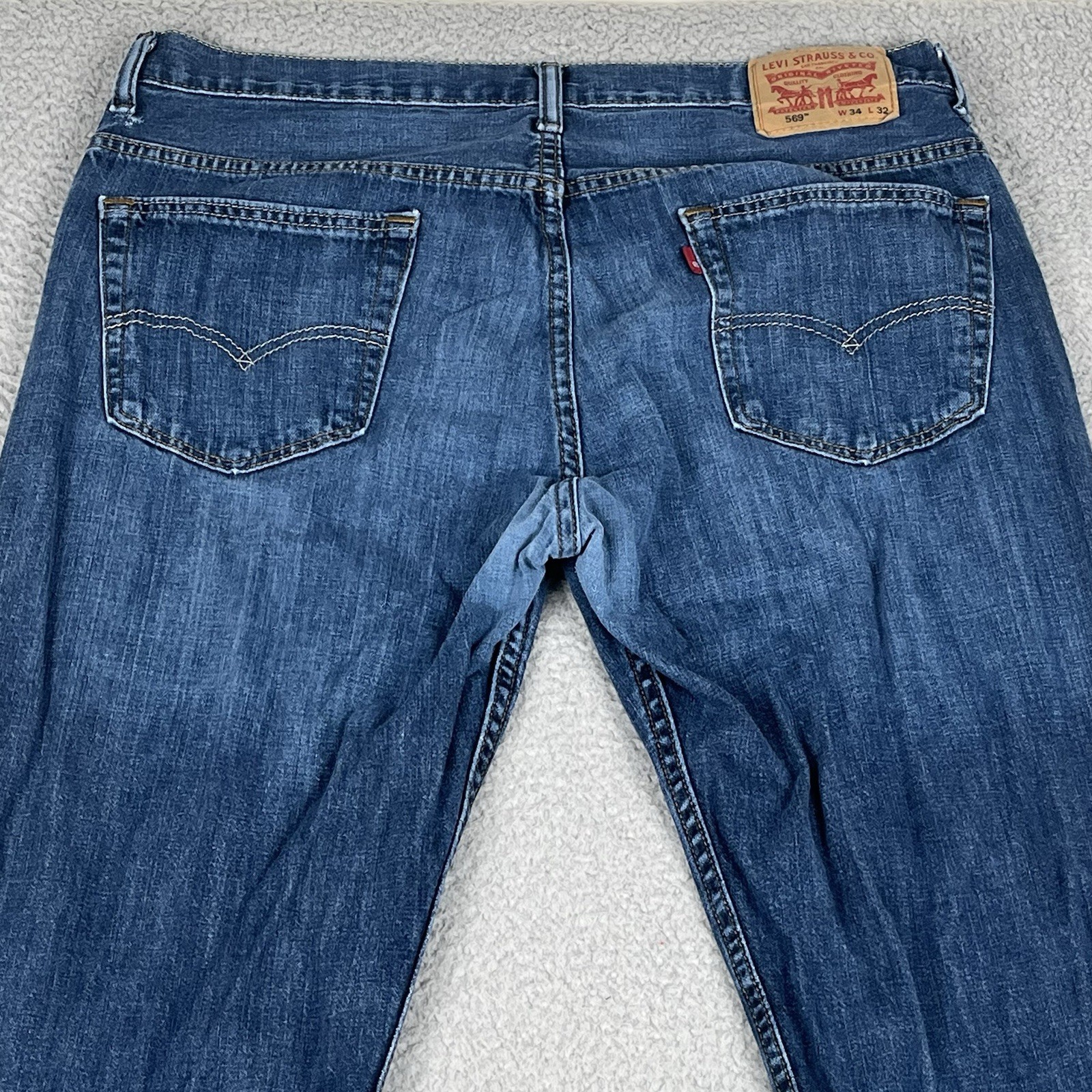 Levis Jeans Mens 36×30* Blue 569 Loose Straight Baggy Grunge Skater Y2K Denim