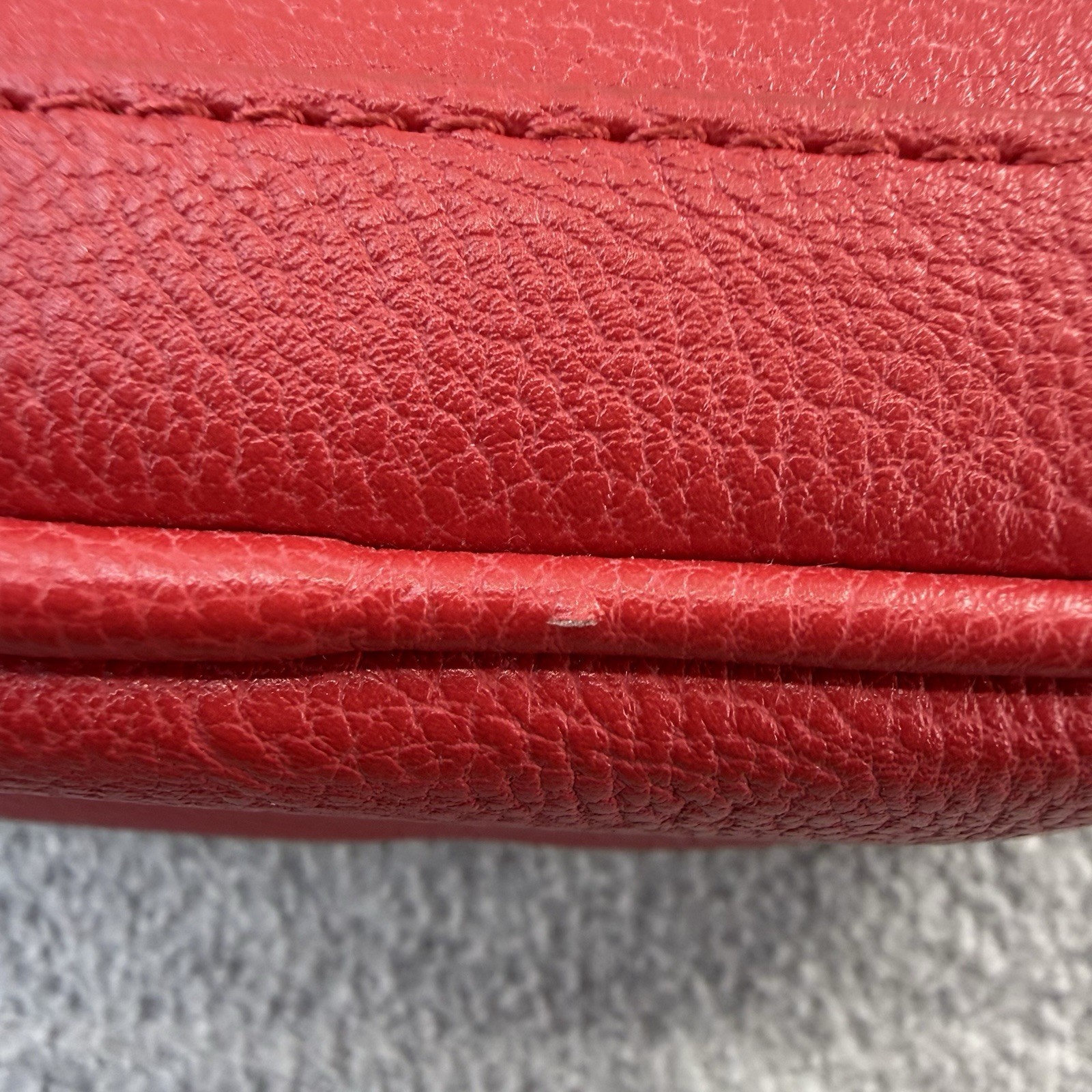 Express Mini Red Faux Leather Crossbody Bag Chain Strap Shoulder Purse
