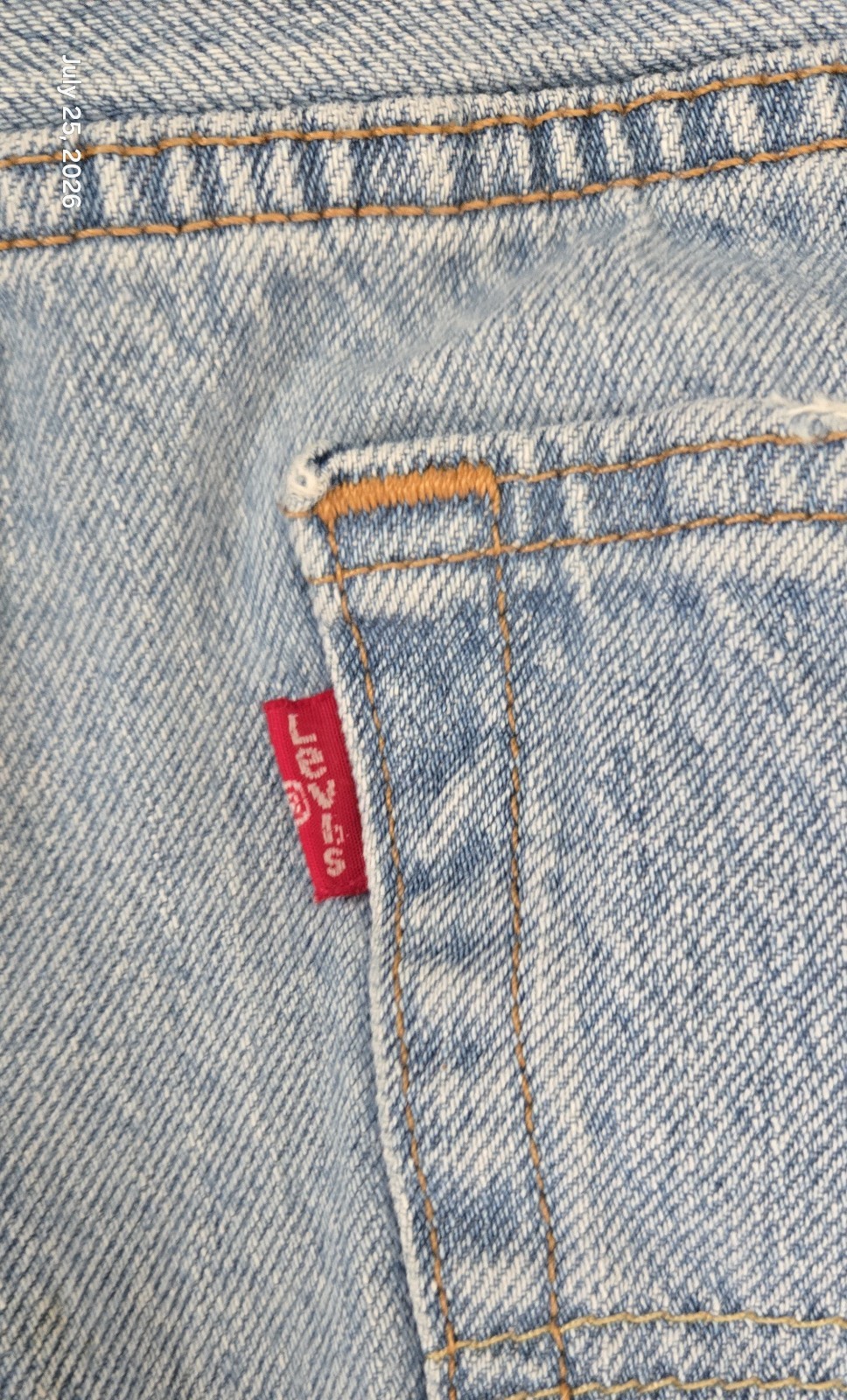 Levi’s 541 Men’s Light Blue Straight Denim Jeans 38×32 5-Pocket Mid Rise Logo