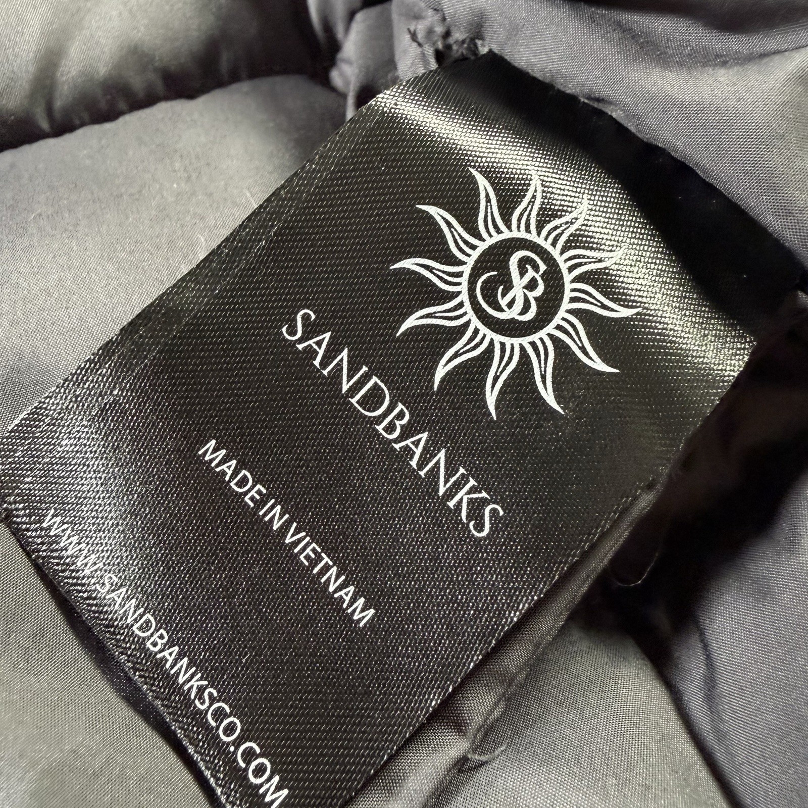 SANDBANKS Mens Charcoal Frontier Hooded Puffer Gilet SIZE 2XL BNWT Authentic