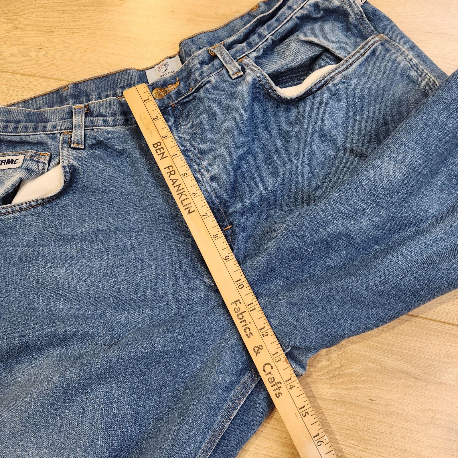 Tyndale FR Jeans Mens 40×34 Blue Medium Wash Relaxed Straight Denim F290T