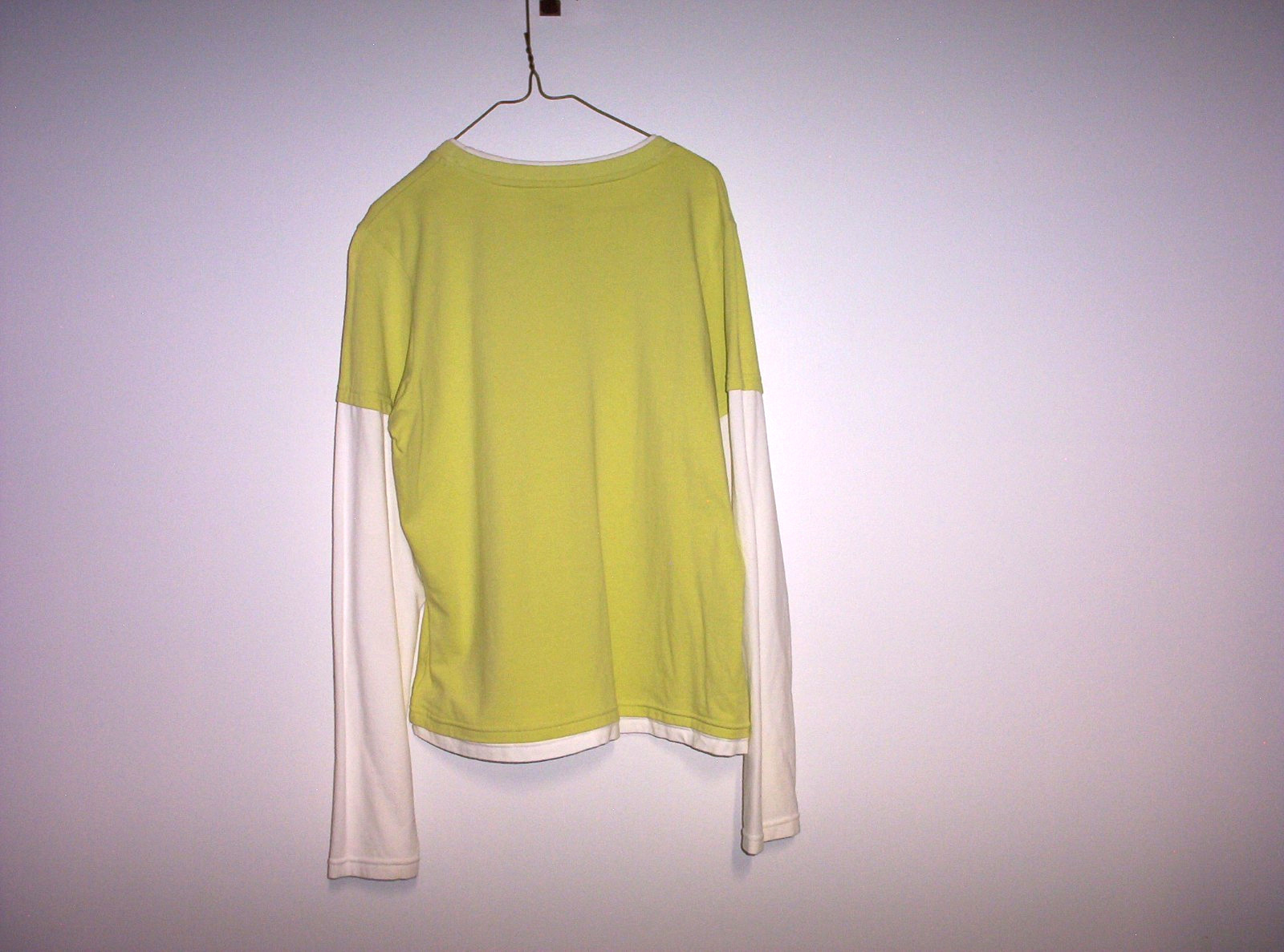 AW Athletic Works Size Medium Layered Look L/S Stretch Top 95% Cotton/5% Spandex