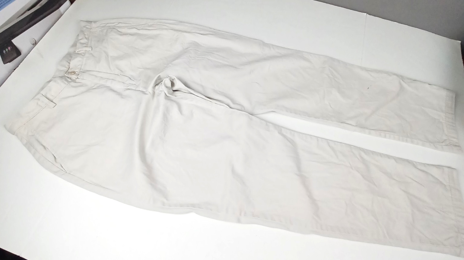 Lands End Womens Cream Pants 100% Baumwolle Cotton Size 10 Regular