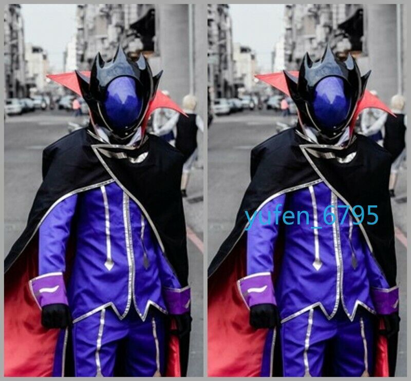 Assembly Reinforcement Mask Hot Code Geass Lelouch Zero Helmet Props FRP Cosplay