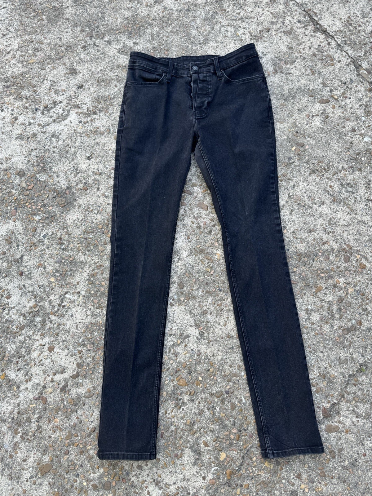 Ksubi Van Winkle Black Rebel Jeans 32×32 Skinny Fit KM-50 Button-Fly Black