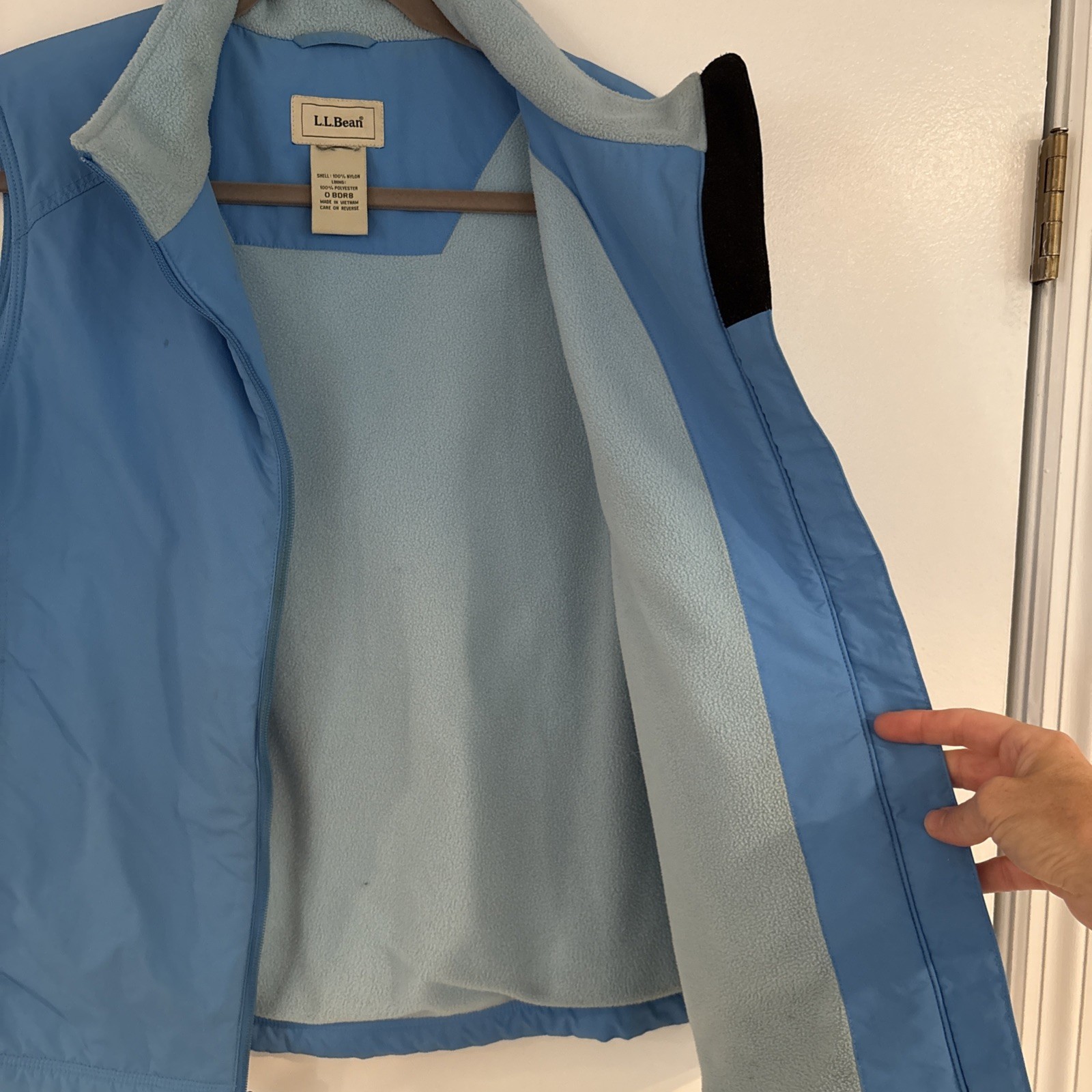 L.L. Bean Women’s Vintage 90’s Nylon Fleece Lined Vest, Size M