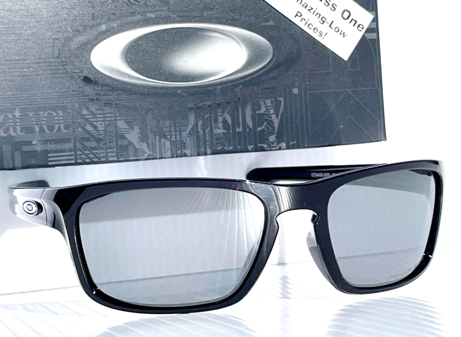 NEW Oakley SLIVER STEALTH Polished Black w POLARIZED Black Lens Sunglass 9408-05