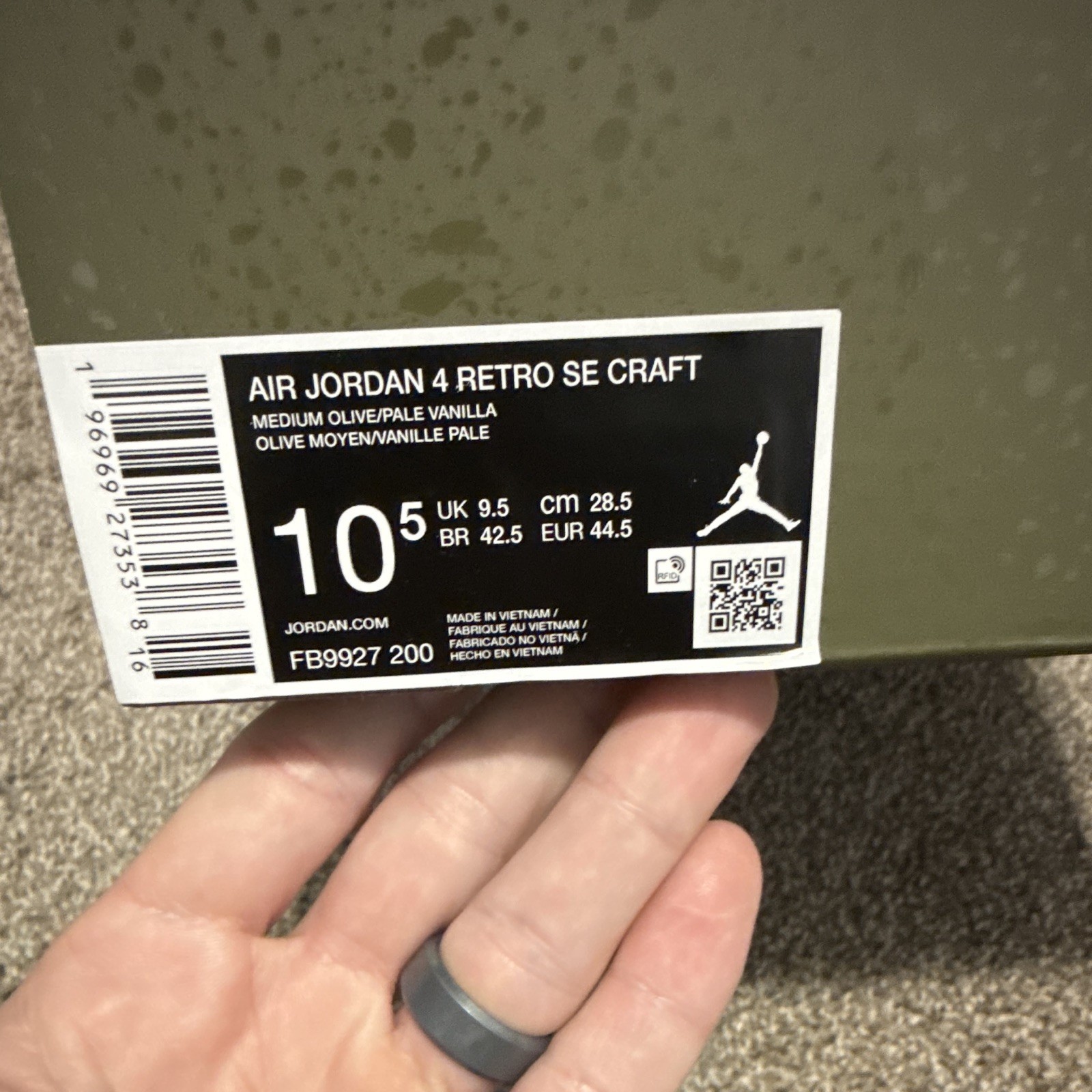 Jordan Air Jordan 4 Retro SE Craft Medium Olive/Pale Vanilla FB9927-200 2023