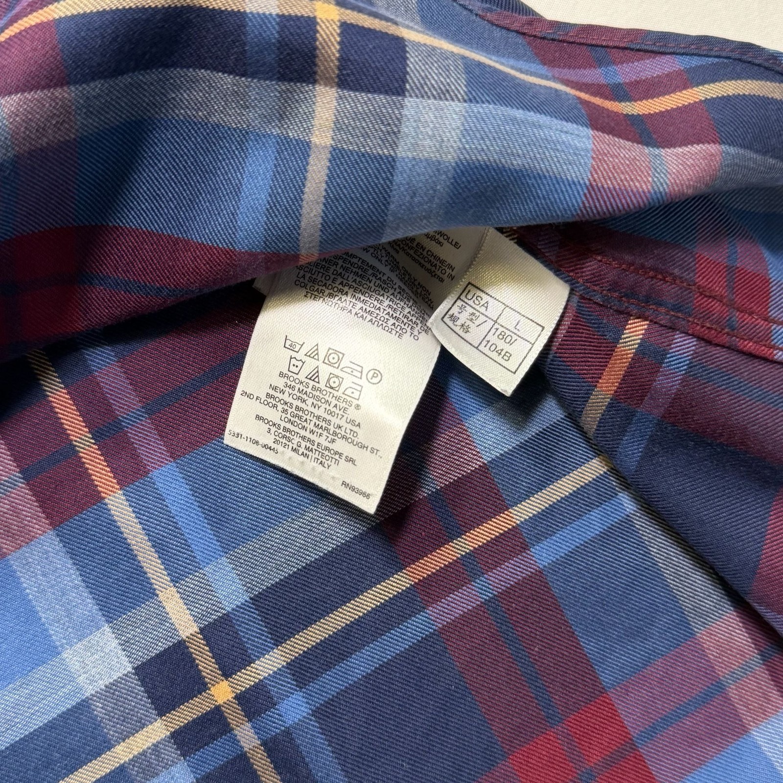 Brooks Brothers 1818 Regent Fit Non-Iron Plaid Button-Down Shirt