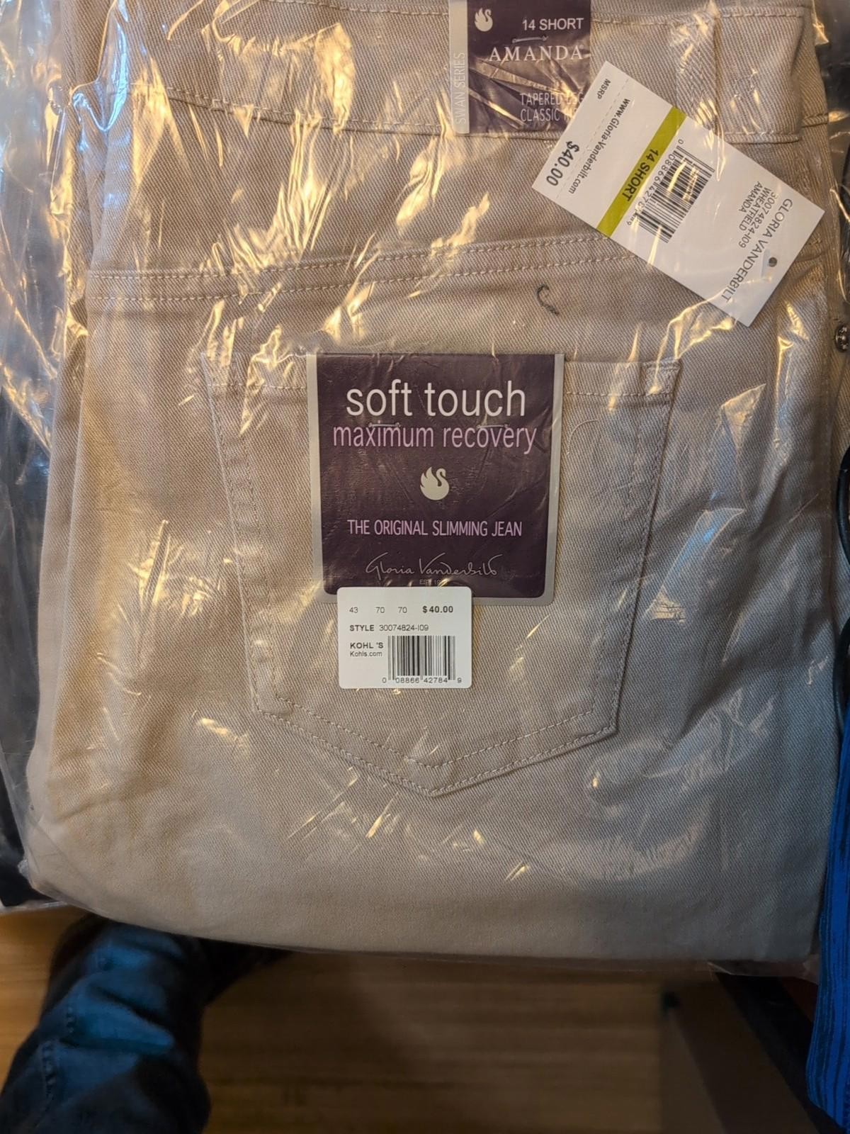 Gloria Vanderbilt Women’s Pants, Tan , New With Tags, Swan Series NWT size 14