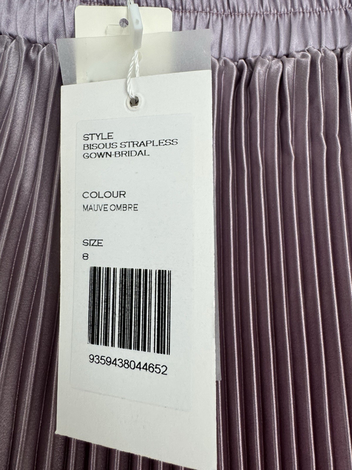 L’IDÉE Elle Strapless Pleated Gown Purple Ombre