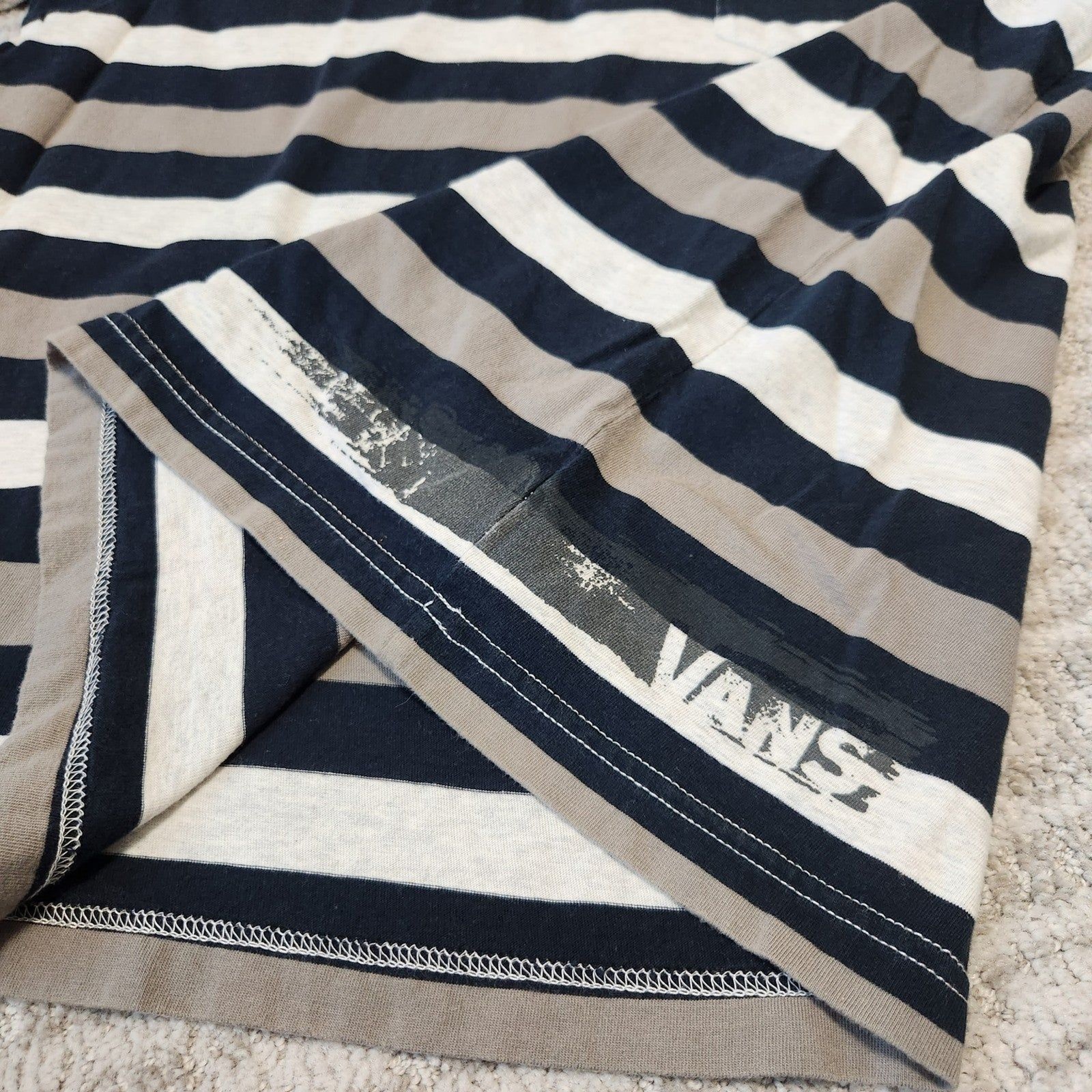 Van’s Classic Fit loose short sleeve stripe polo top size M men