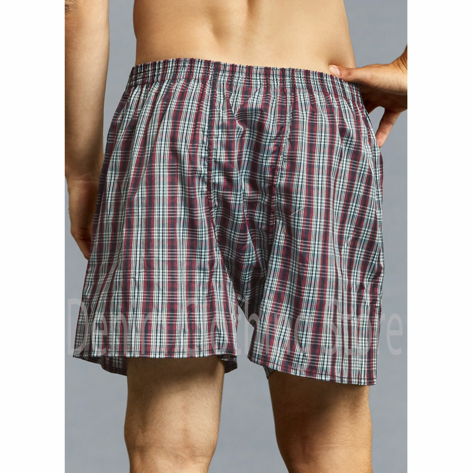 Men’s Knocker Boxer Trunk Plaid Shorts Underwear Cotton Briefs 3 6 12 Lot S-3XL