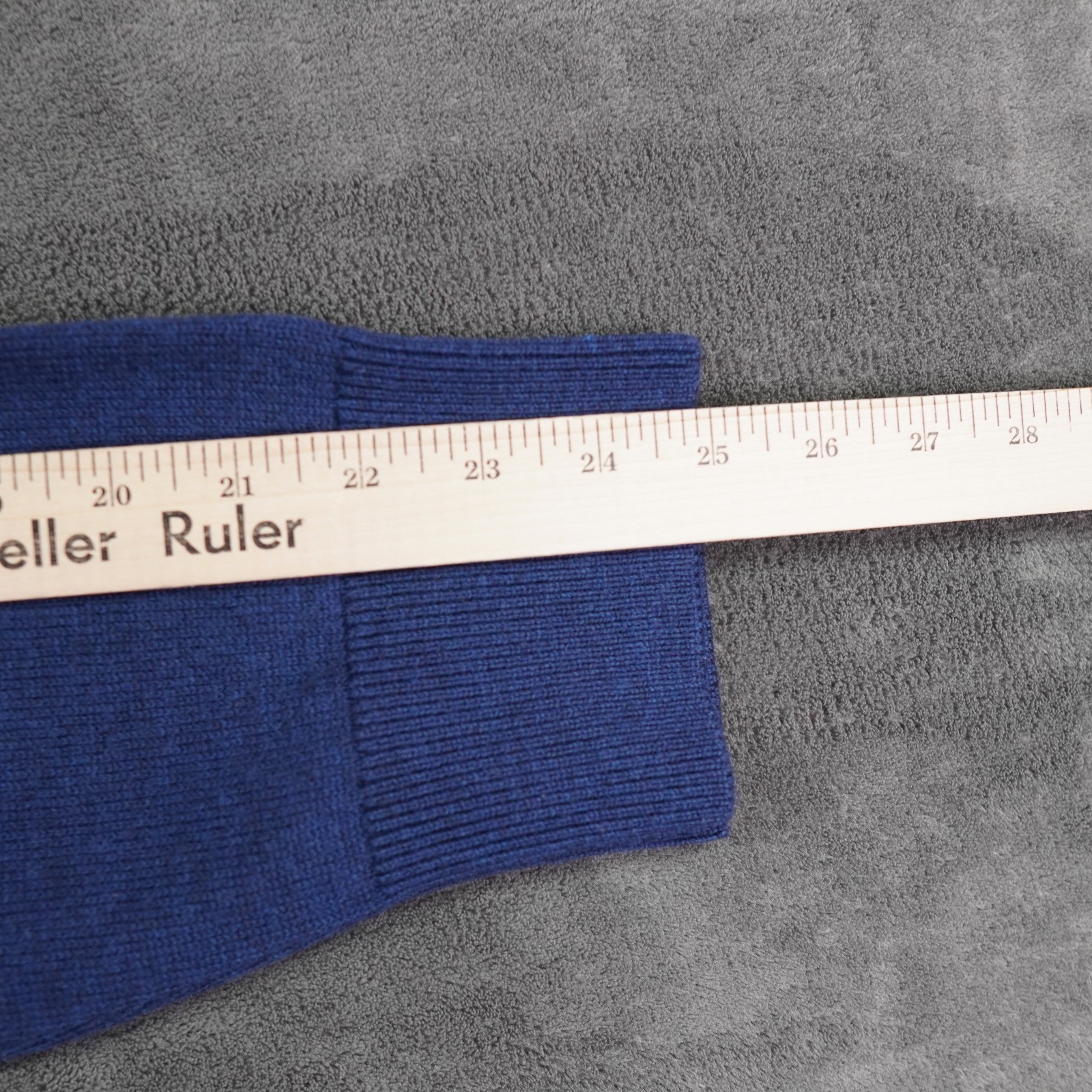 VTG LL Bean Signature Merino Wool Mens Sweater XXL Blue Crewneck Knit Pullover