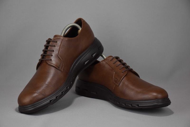 mens ecco heels brown leather 42