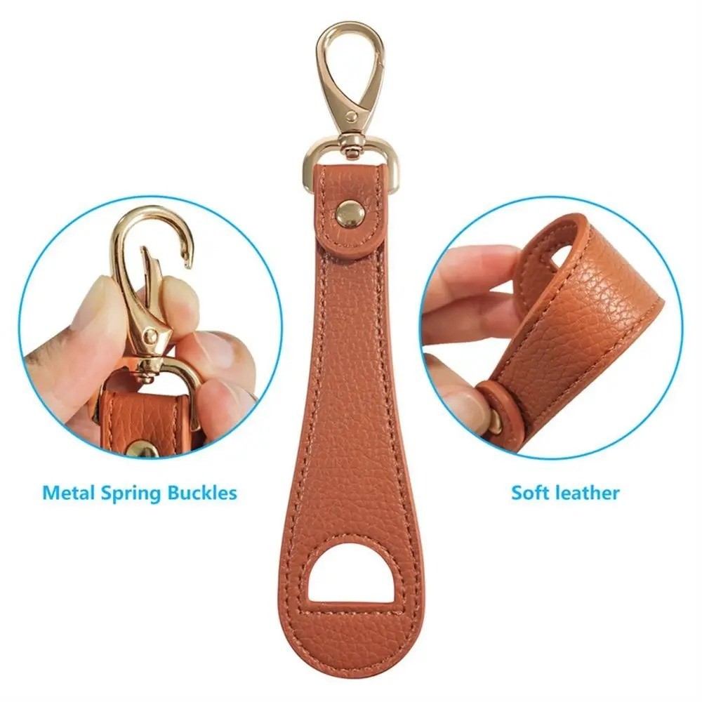 PU Leather Hat Clip Travel Handbag Hat Holder Hands Free Storage Clip Buckle