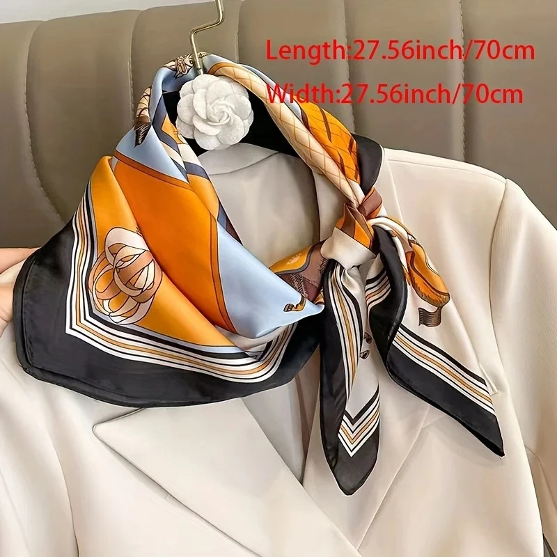 Luxury Silk Shawl Square Scarf for Women Satin Fashion Wraps Neckerchief Female