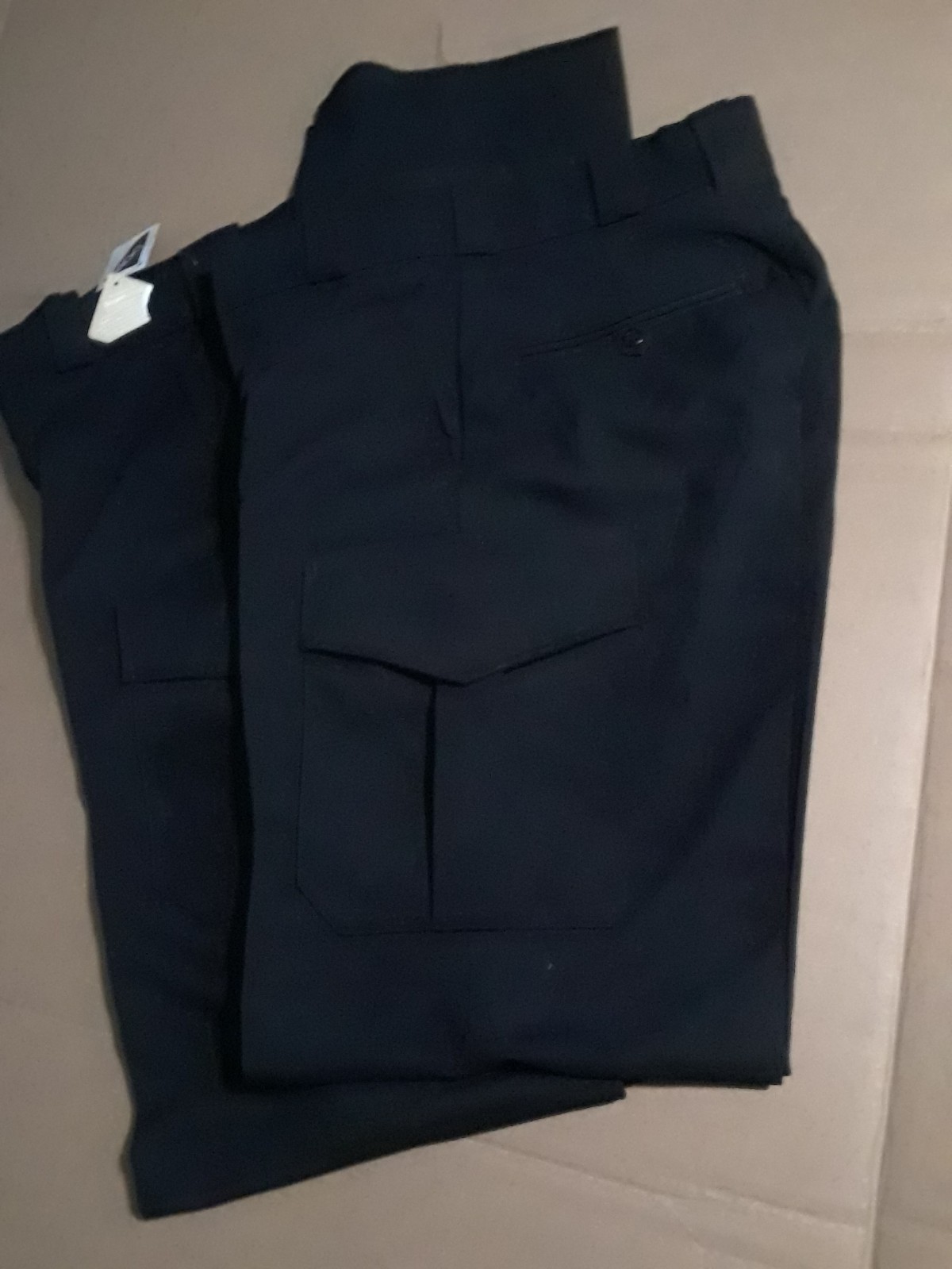 lycra dark blue cargo work pants size 28 reg lot of 2 up to 36 long new
