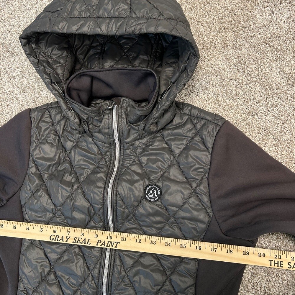 Mountain Horse Cristal Hybrid Jacket Women Size Medium Gray Hooded Full Zip