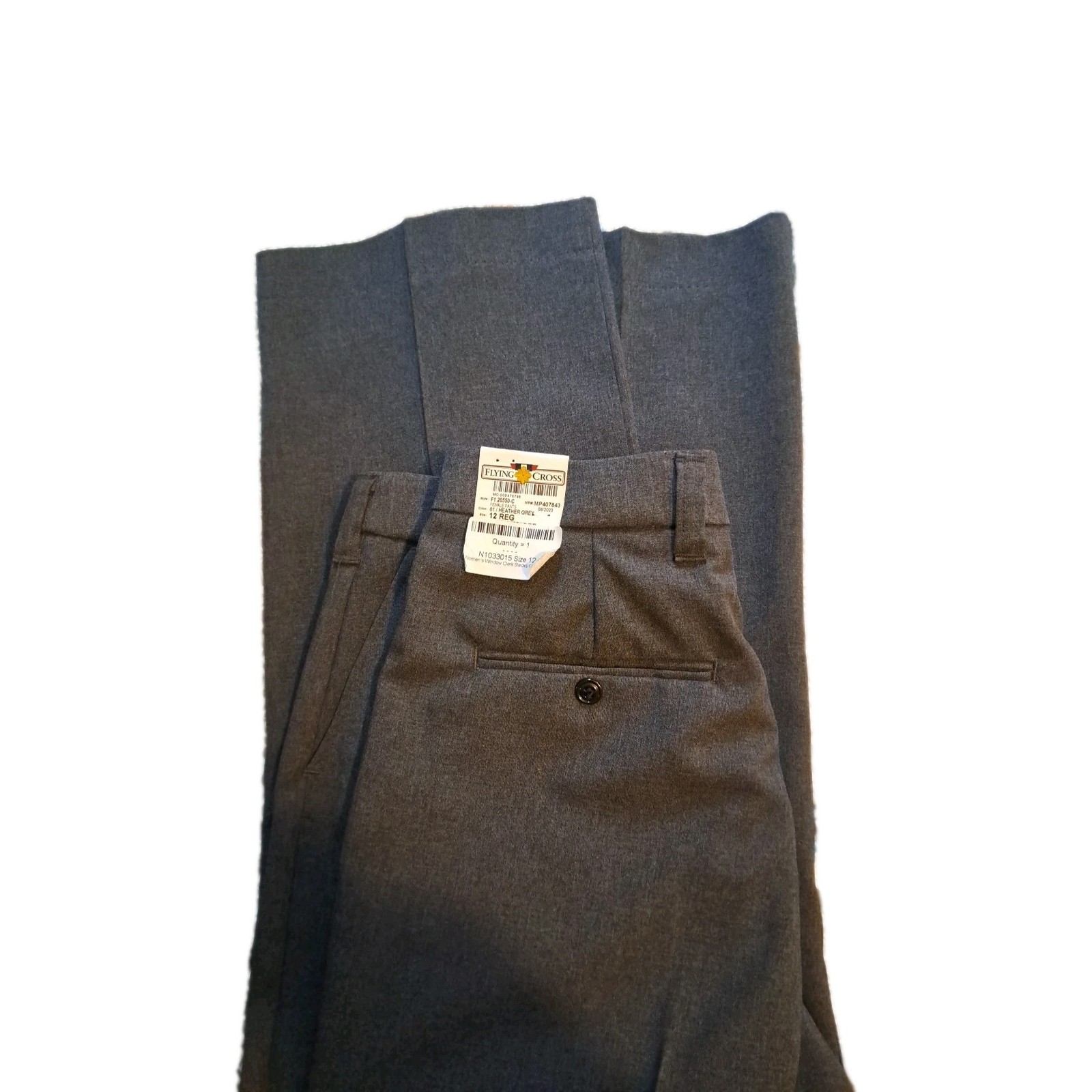 Flying Cross Womens Postal Pants Size 12 Reg Heather Grey (F1 20550 C) !!!